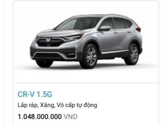 giá bán xe CRV bản G